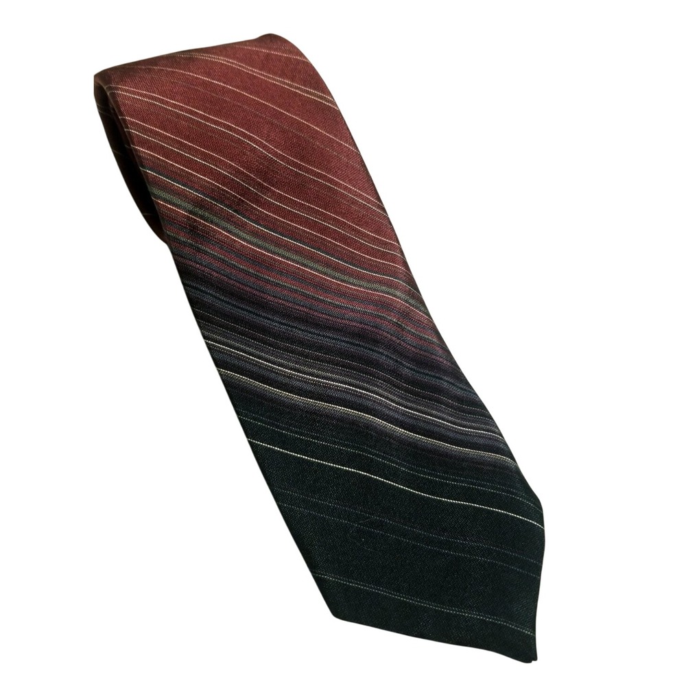 Wembley Necktie Red Black Ombre Stripe Career Formal‎ Interview Business Tie